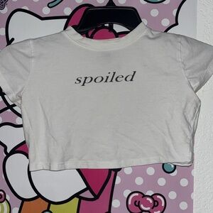 Spoiled cropped tee